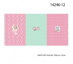 Jersey - Ballerina Panel Rosen pink mint